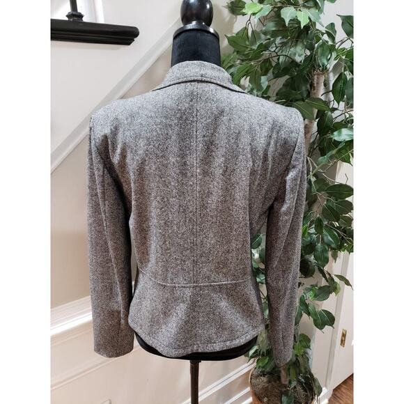French Connection Women's Gray Single Breasted Two Button Blazer Jacket Size 10 - Picture 6 of 12